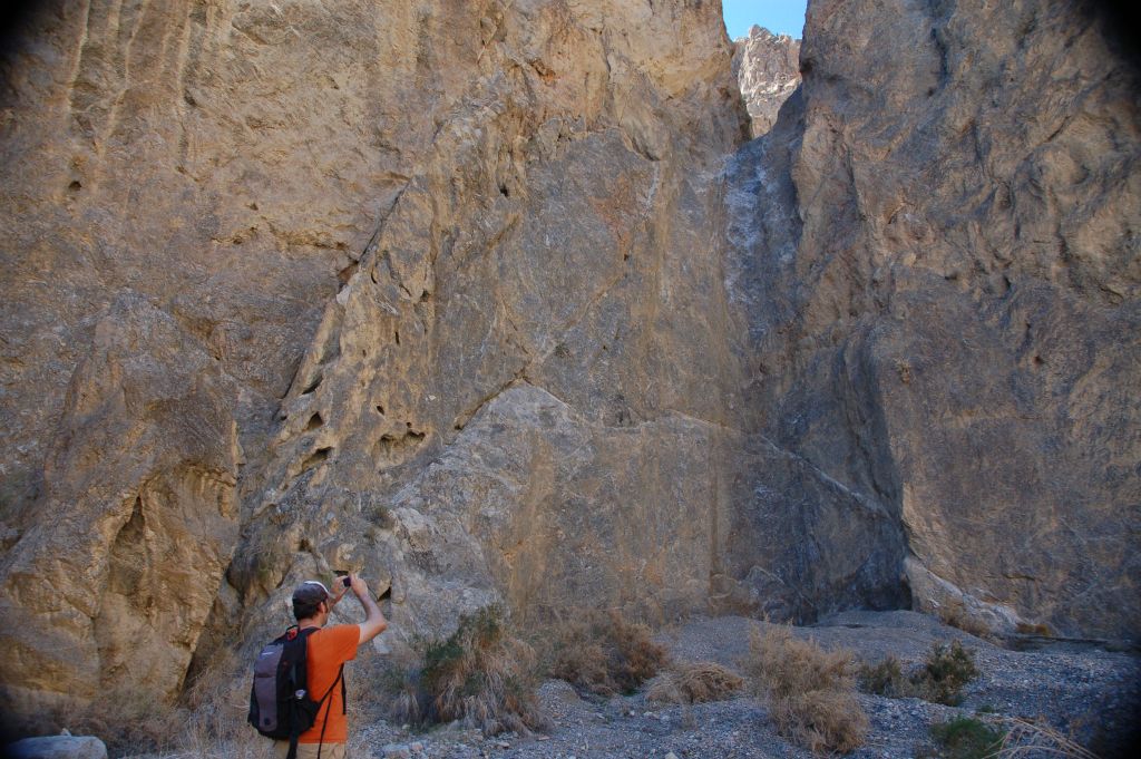 Steve snapping a picture of the 50 foot dry fall: